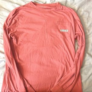 Vineyard Vines Salmon Hockey Long Sleeve Shirt